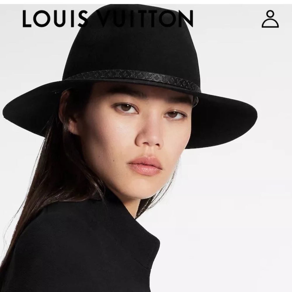 Louis Vuitton Chapeau Fedora Lv Everfelt  Hat Black Size SMALL Out Of Stock